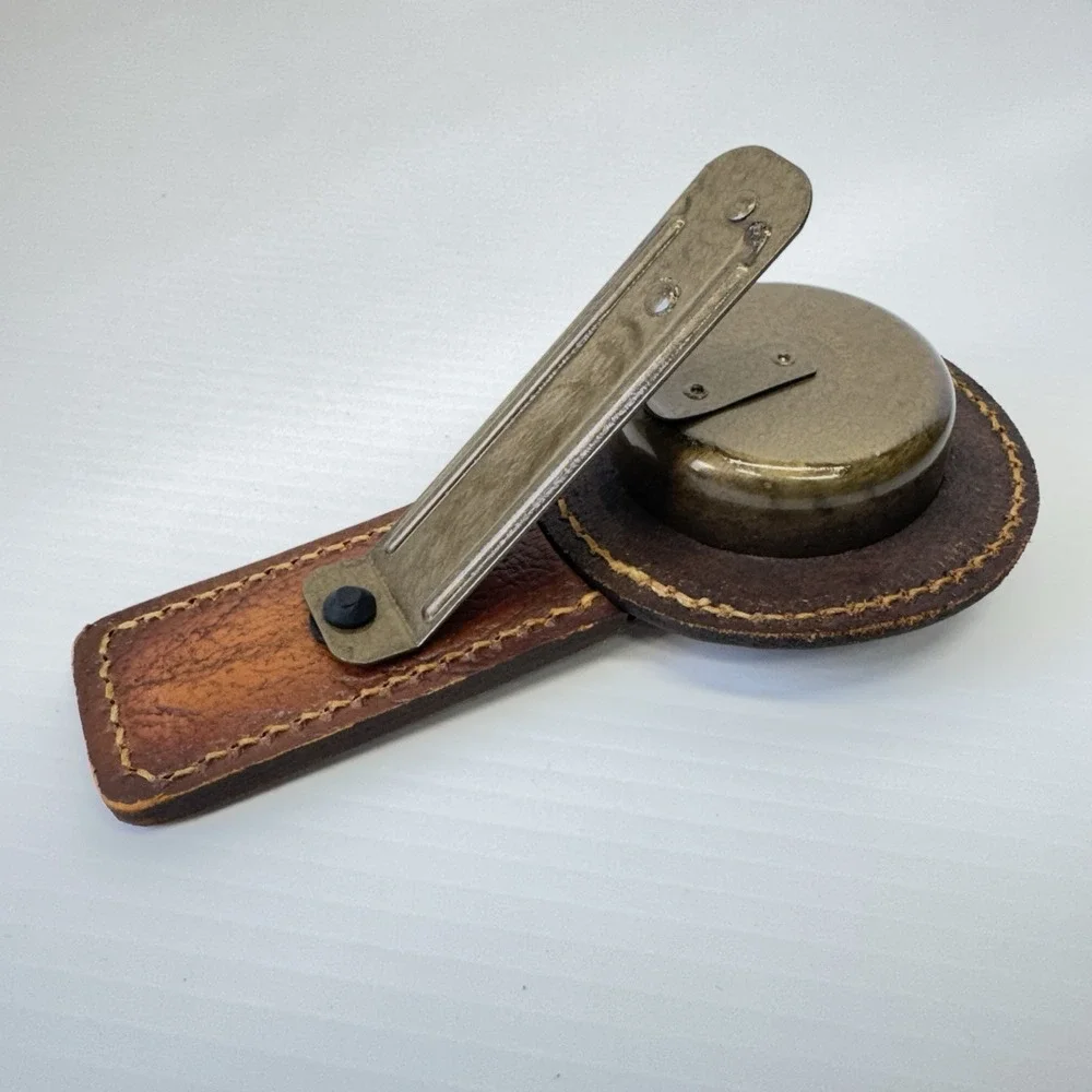 VTG Ex Cell Metal Products Portable Clip On Ashtray Leather Horse Equestrian